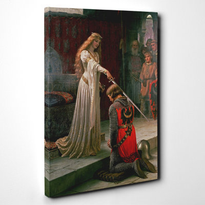 Edmund Leighton - Wrapped Canvas Painting