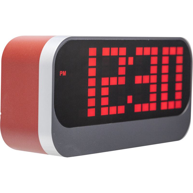 Digital Tabletop Clock with Alarm, Black