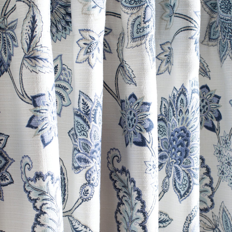 Paire de rideaux occultant avec passe-tringle Jakarta, Indigo, l 50" x L 84"