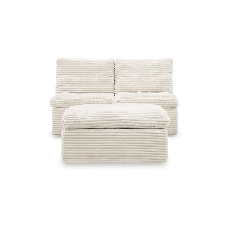 Fauteuil sans accoudoir avec repose-pieds Beckett