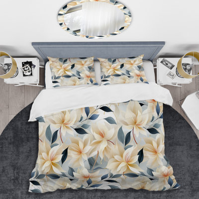 Ensemble de housse de couette Elegant Ivory Floral