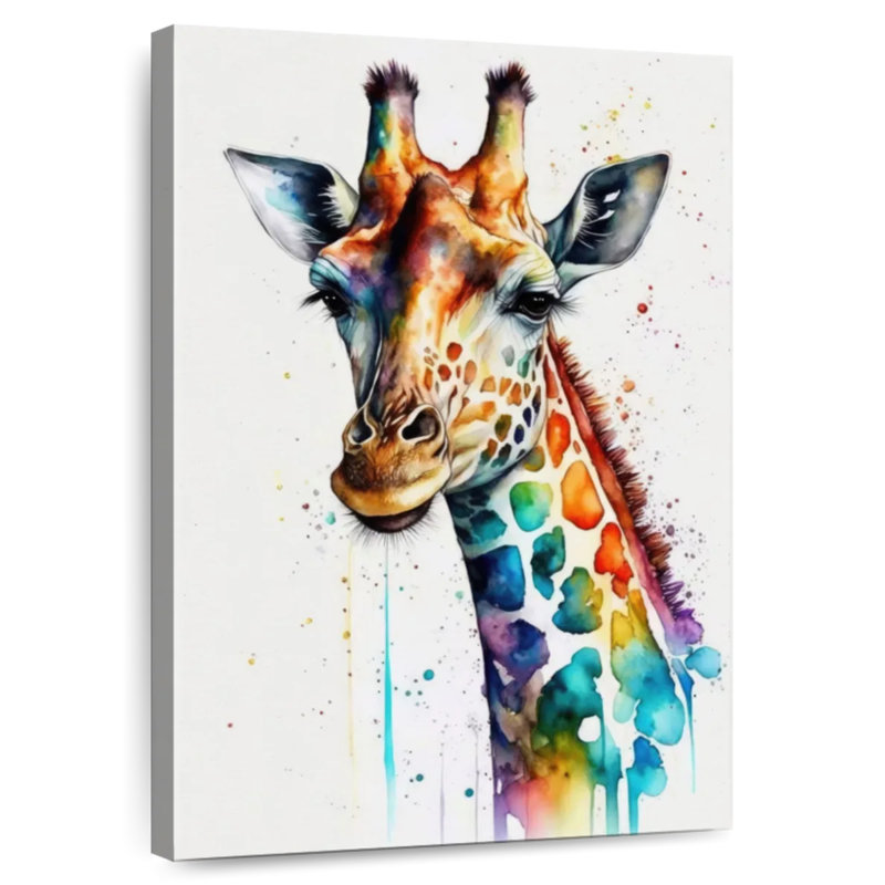 Brampt Giraffe Watercolor, 30" H x 20" W