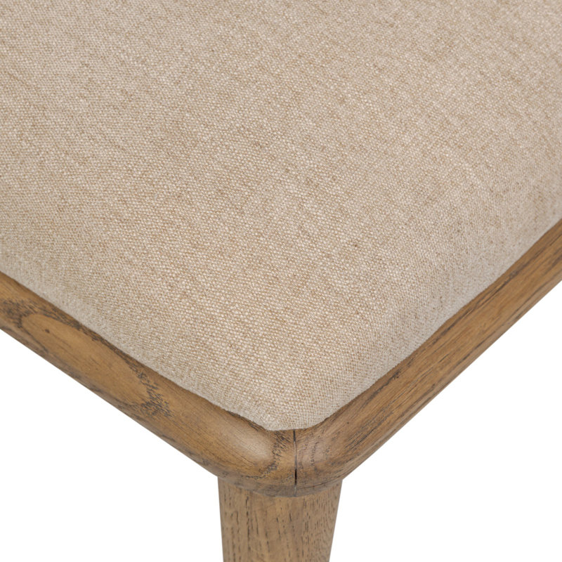 Juna Upholstered Dining Chair, Smoked Oak, Natural