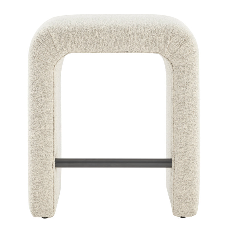 Berik Upholstered Counter Stool, Boucle , Palladian Beige