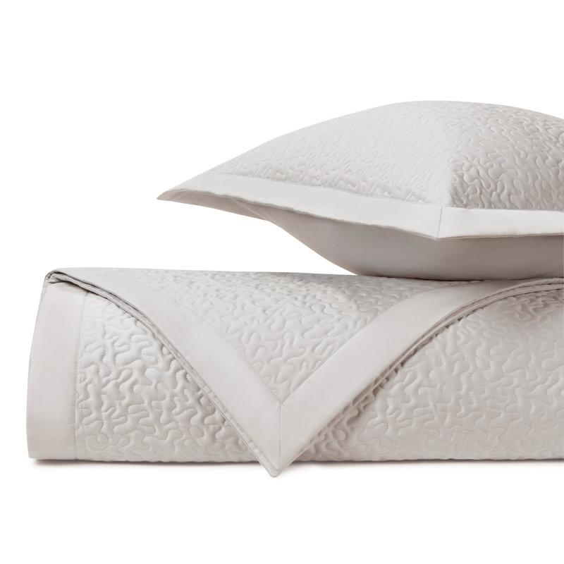 Egyptian Certified Cotton Coverlet Set, King Coverlet + 2 King Shams, Oyster