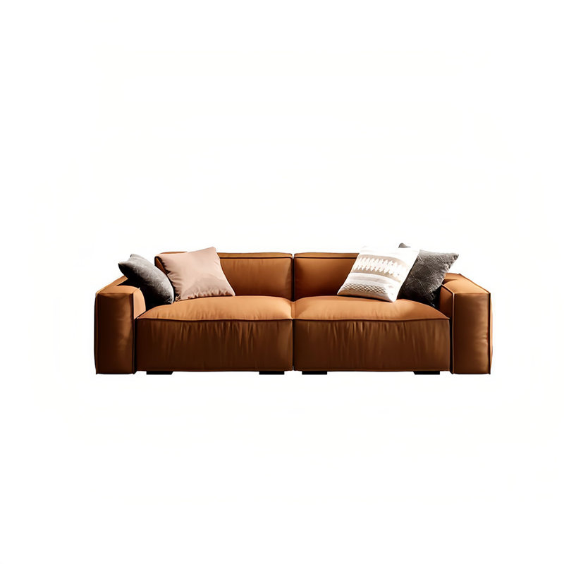 Retro simple beauty salon office lounge sofa, 27.55" H x 102.36" W x 39.37" D