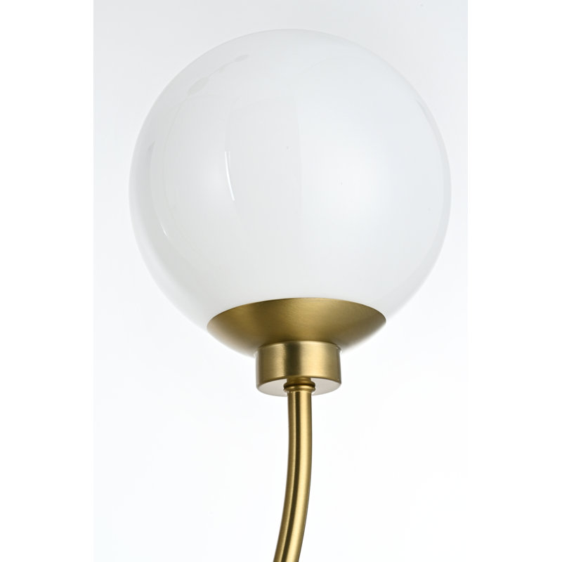 Lustre de 36 pouces en or satiné Living District Nyomi, Or satiné, H 21 po x l 36 po x P 7 po