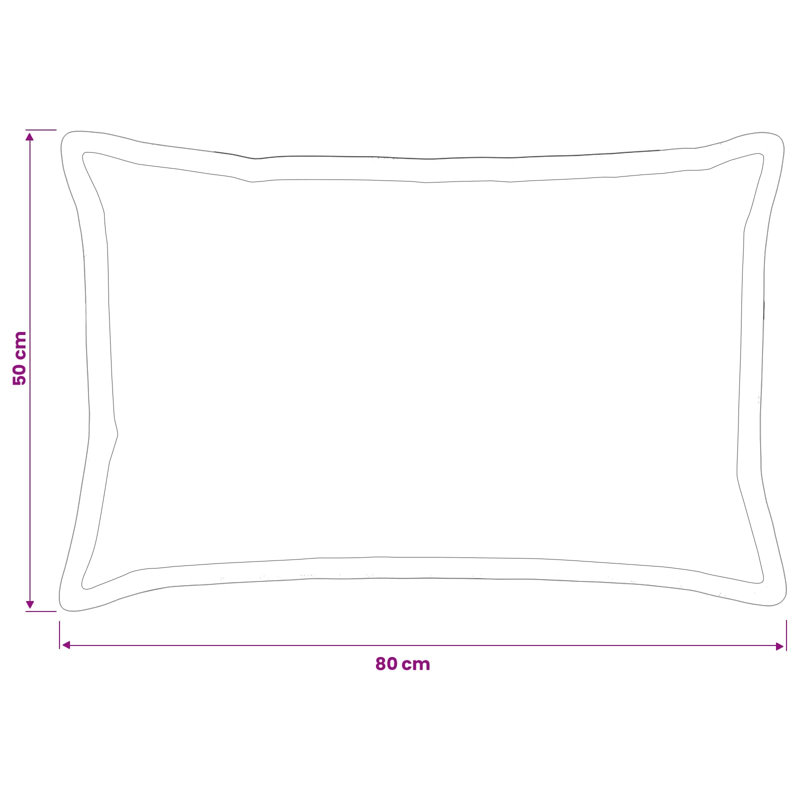 Grey Cushion Cover, Rectangle 50cm H x 80cm W, Grey