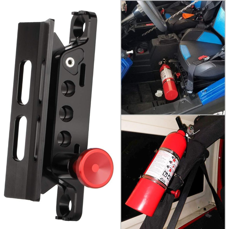 Adjustable Quick Release Fire Extinguisher Holder - Tool-Free Installation - Roll Bar Accessories