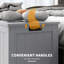 HOMCOM Storage Chest with 2 Safety Hinges, 76 x 40 x 48 cm, Grey