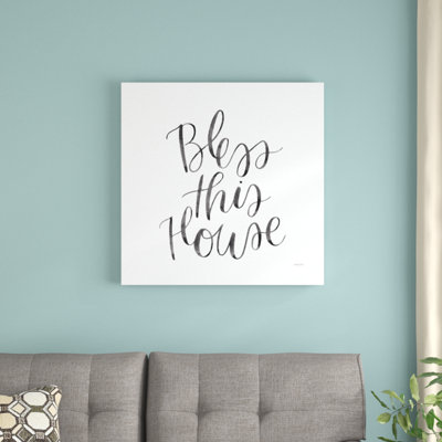 Home Sweet Home IV BW by Jenaya Jackson - No Frame Print on Canvas