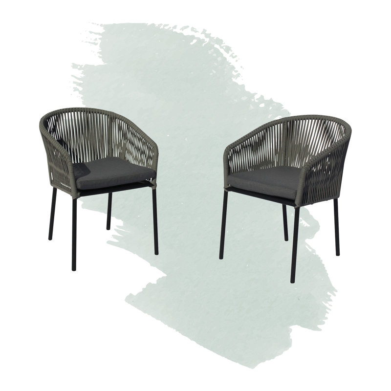 Chaise de patio avec coussin Hallie