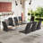 7-Piece Glass Top Dining Table Sets-852886372-852886373
