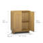 Armoire de rangement moderne en bois massif avec tablette réglable et portes encastrées-1346743597