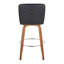 Tabouret de bar contemporain pivotant à hauteur fixe avec revêtement en similicuir et repose-pieds intégré - ensemble de 2