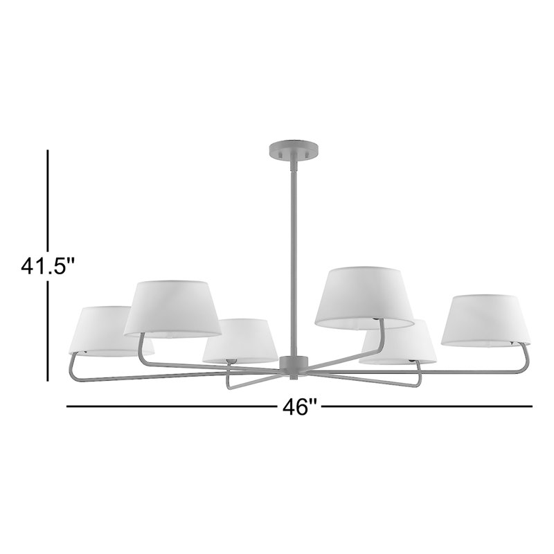 Applecroft 6-Light Chandelier in Matte Black
