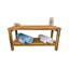 Banc de douche / de jardin en teck naturel EcoDecors Elegant Hauteur en pouces