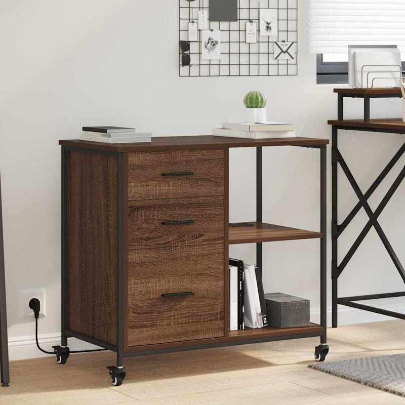 Storage Cabinet, Brown Oak