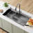 30" X 18" Undermount Kitchen Sink 16 Gauge Stainless Steel Single Bowl Drop-In Kitchen Sink-133734754