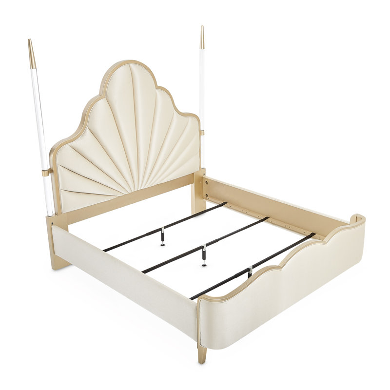 Malibu Crest Upholstered Standard 4 Piece Bedroom Set, California King