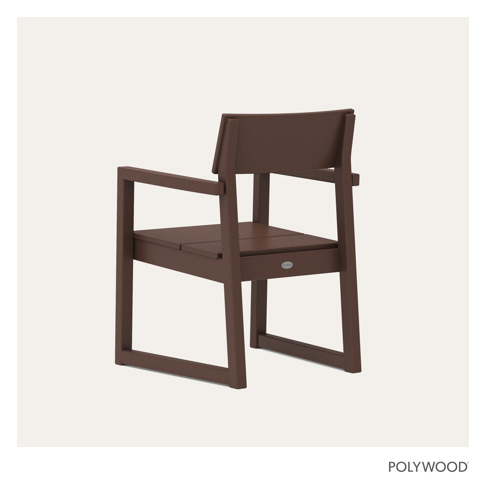 POLYWOOD® Edge Patio Armchair, Mahogany