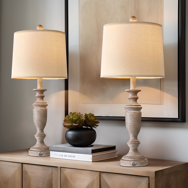 Callimont 25.5＂Retro Country Lamp, Suitable for Farmhouse Bedroom and Living Room (Bulb Included)