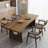 Nut-brown Rectangular Solid Wood Dining Table-949755540