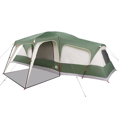 Tente familiale vidaXL avec dôme pour porche 9 personnes vert imperméable