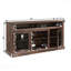 Meuble télé contemporain avec foyer encastrable 18 po, l 60 po x P 15,75 po, rangement ouvert et fermé, pour téléviseur de 65 po ou moins