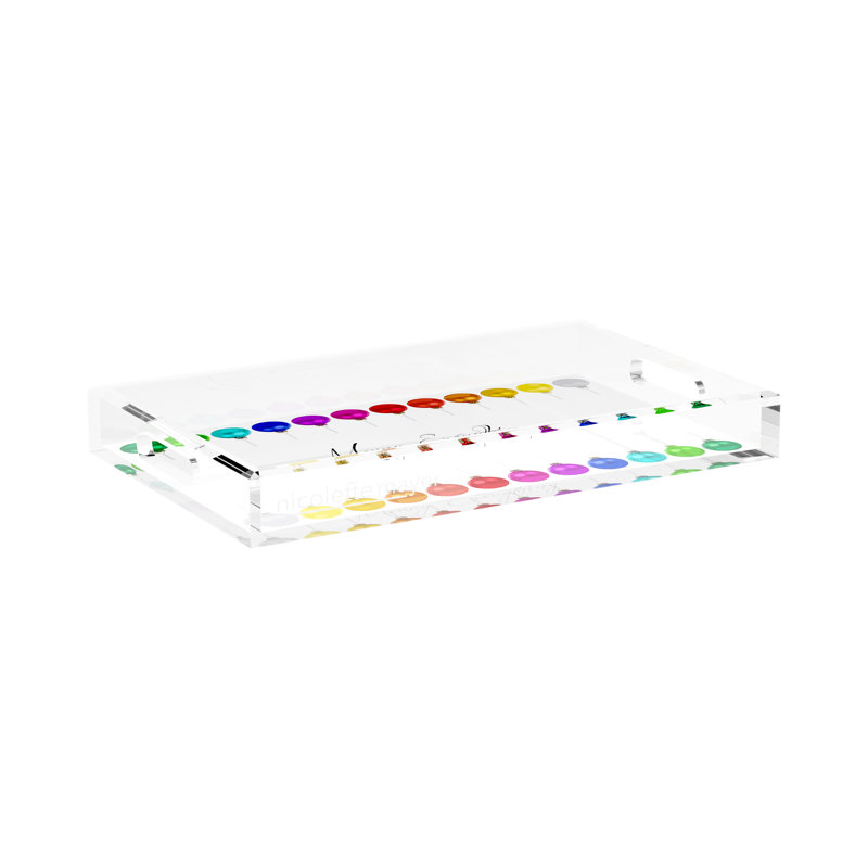 Acrylic Decorative Tray, 17"W x 10.5"D x 2"H