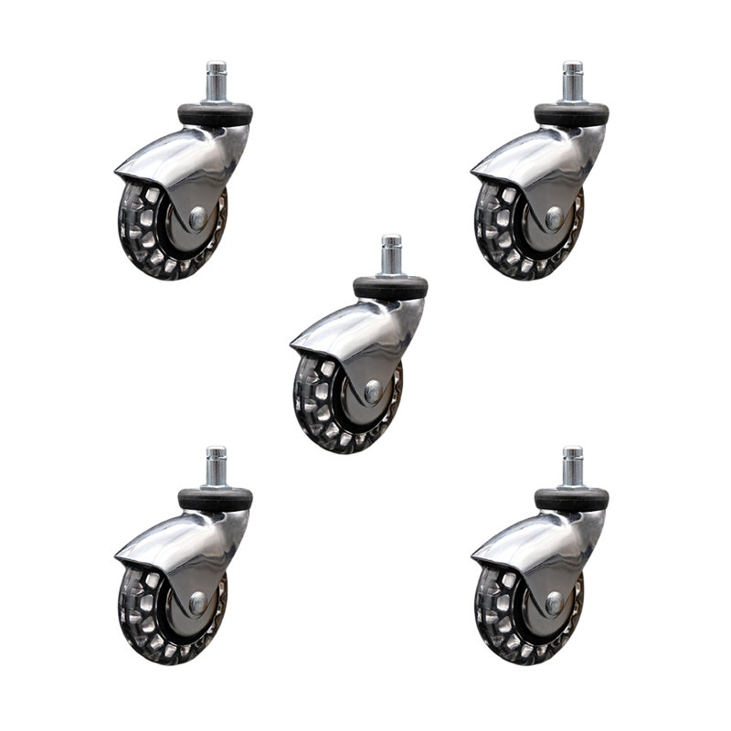 Bright Chrome Polyurethane Caster