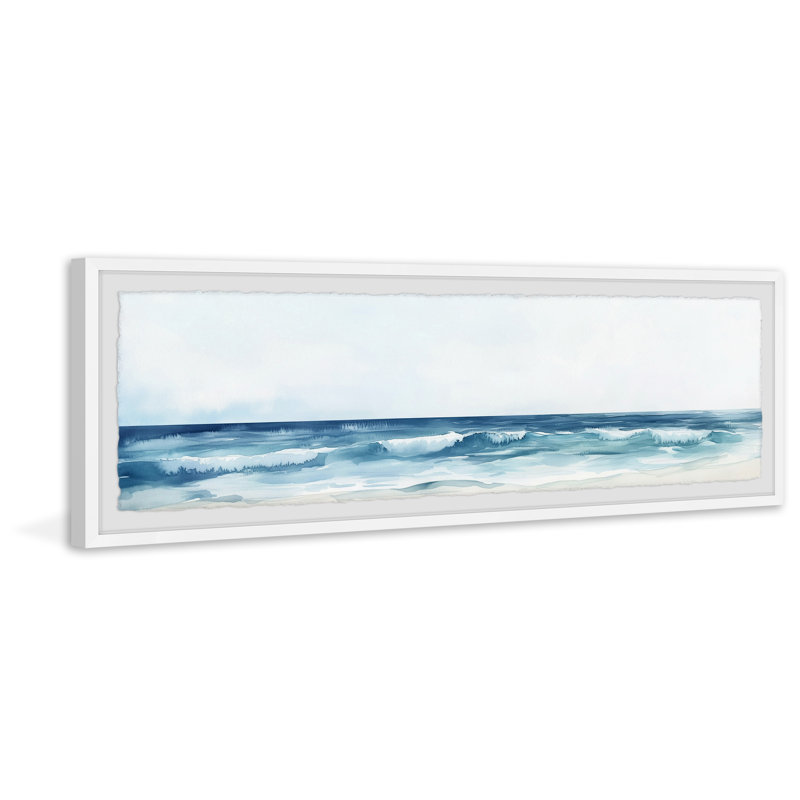 «Gentle Waves», reproduction encadrée, H 10 po x l 30 po