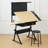 drafting table with  Metal perforated board pannel