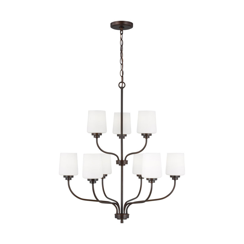 Windom 9 - Light Dimmable Classic / Traditional Chandelier, No, Bronze