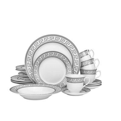 Service de table en porcelaine 20 pièces, service pour 4 personnes 20 pièces