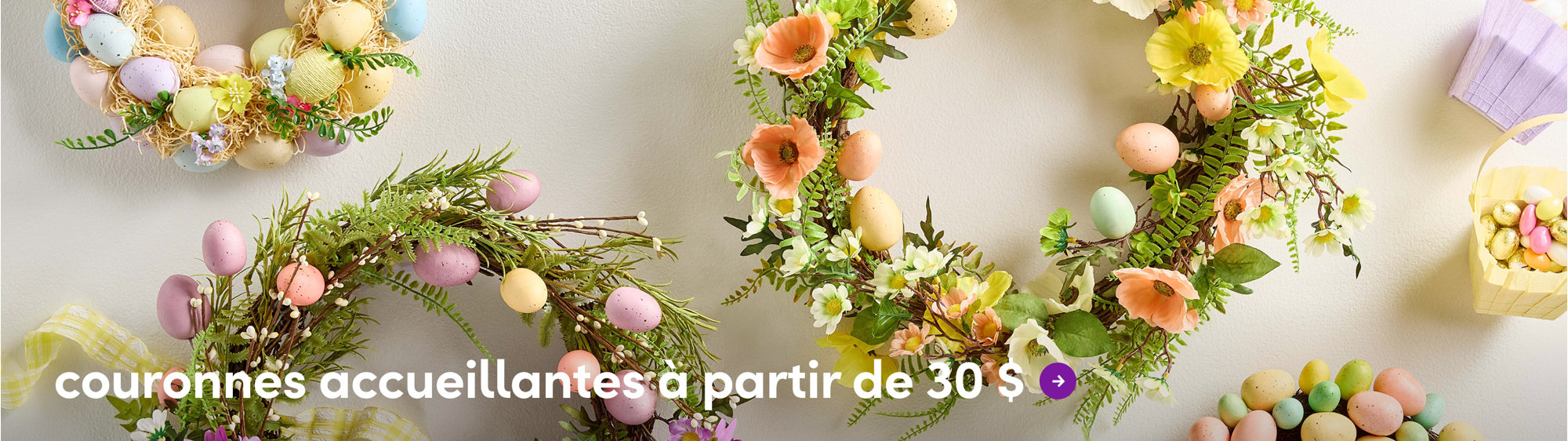 Couronnes accueillantes à partir de 30 $