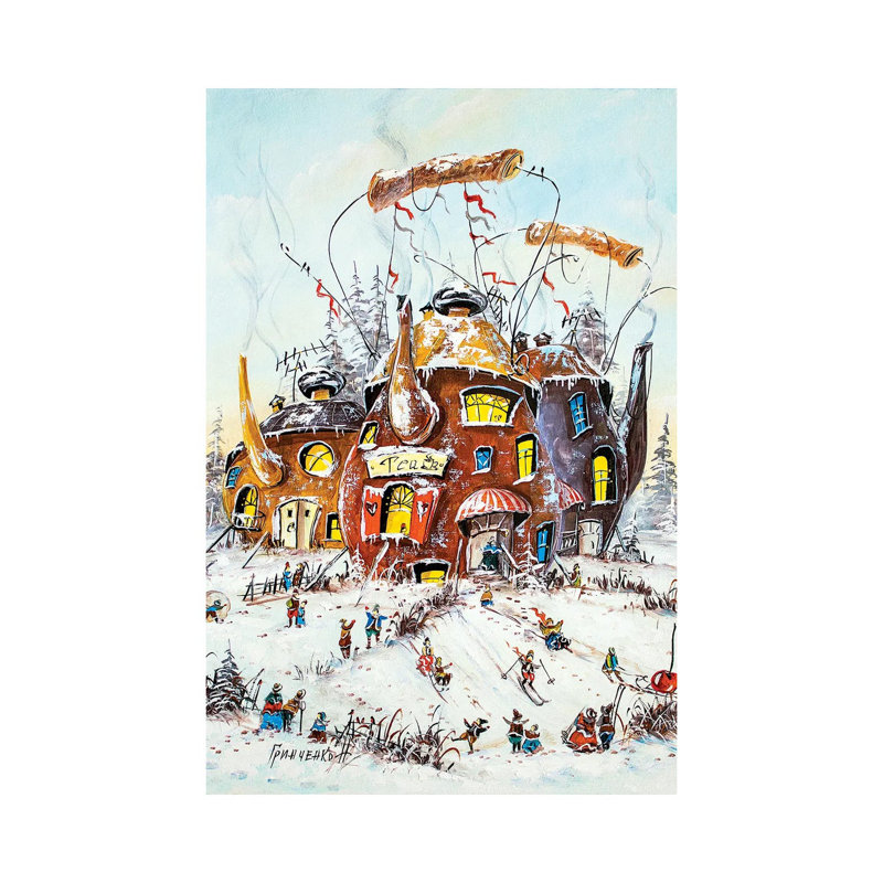 Winter Activities In The Tea by Natalia Grinchenko - Wrapped Canvas Print, 101.6 cm H x 66.04 cm W