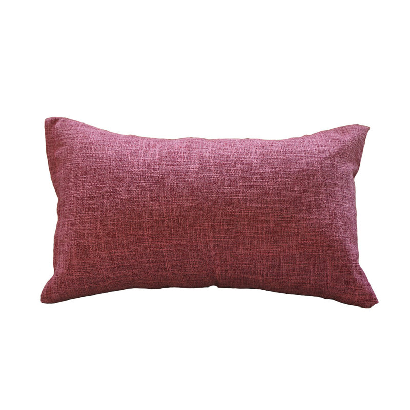 Coussin décoratif, H 12 po x l 20 po, Rose