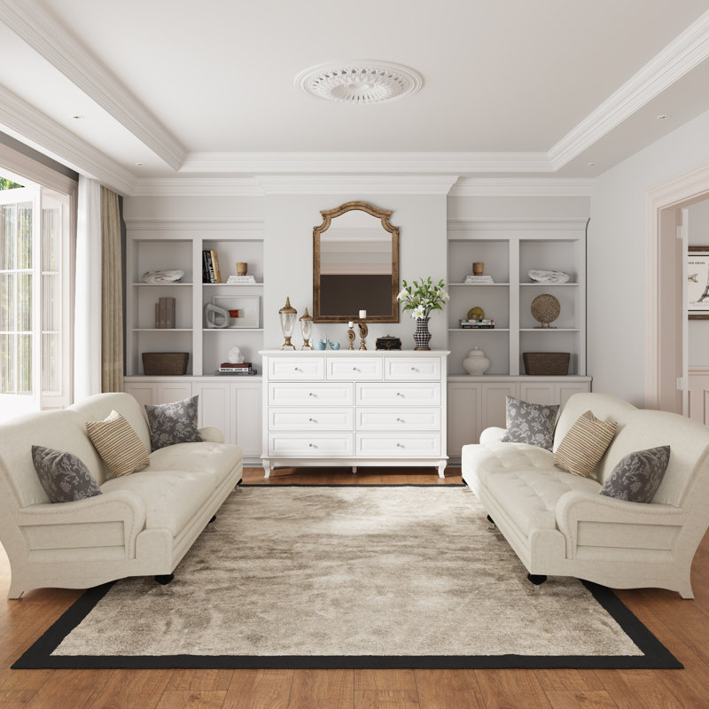 Versatile Storage Cabinet With 9 Drawers, White