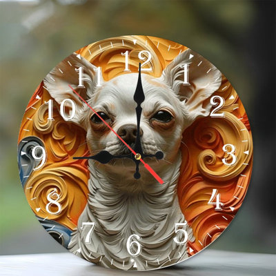 Horloge murale en bois 10 po, mouvement silencieux, à piles (piles AA non incluses), décor artistique, parfait pour les décorations