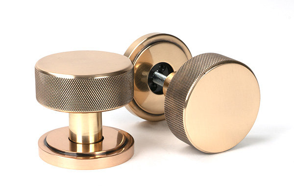 Brompton Interior Mortise Knobset, Polished Bronze