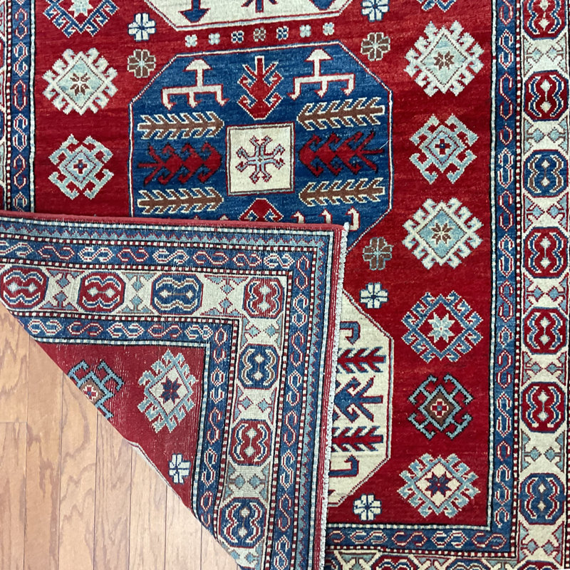  Handmade Kazak Wool Rug