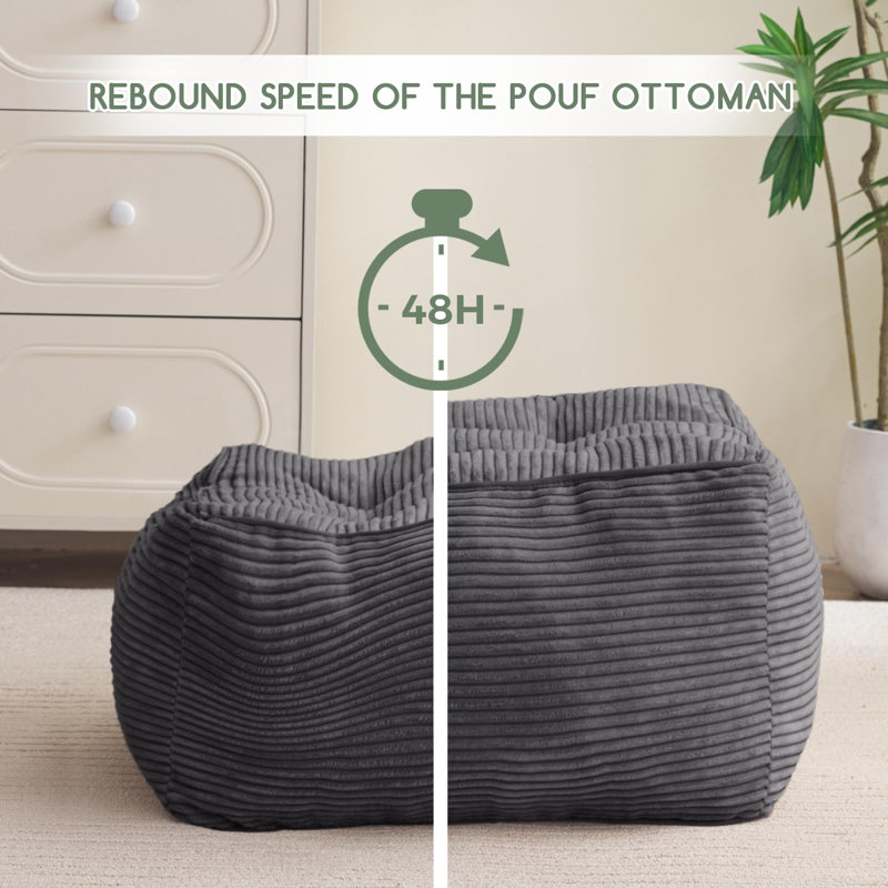 Pouf carré rembourré