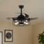 Braunstone 3 - Blade Indoor Caged Ceiling Fan with Remote Control and Light Kit Included