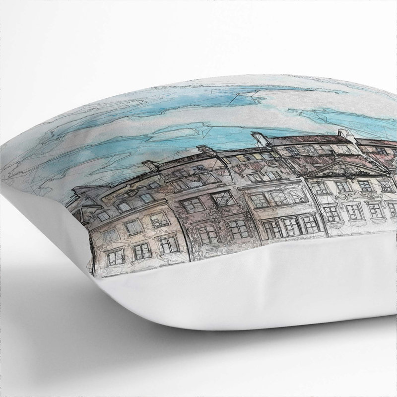Square Cushion, 40cm H x 40cm W x 15cm D, White