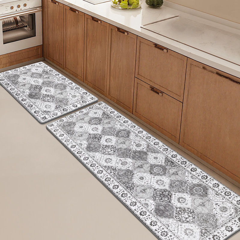  Standing Anti-Fatigue Kitchen Mats (Set of 2), Gray