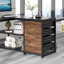 Bureau d'ordinateur en L 59 pouces avec tiroirs et tablettes de rangement (sans la chaise)