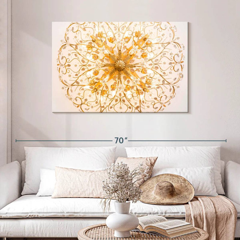 Lustre floral Kerner, H 30 po x l 45 po