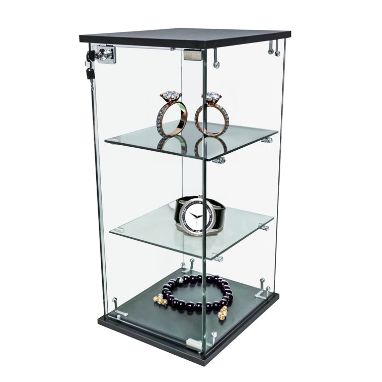 FixtureDisplays Clear Cabinet Acrylic Display Removable Shelf Case