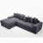 Polyester gris foncé